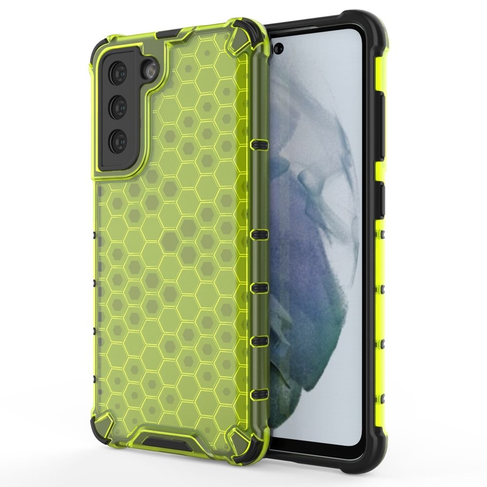 TPU gel ovitek "Honeycomb" za Samsung Galaxy S21 FE 5G - zelen