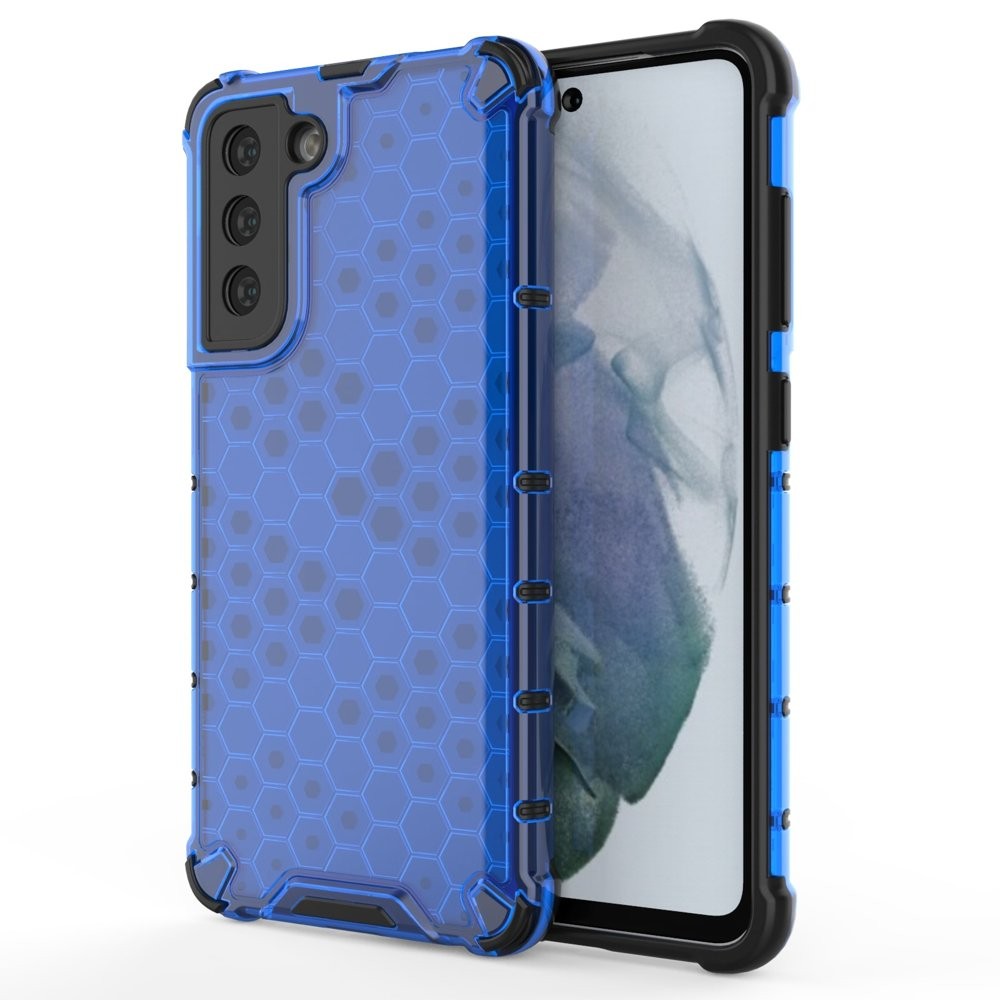 TPU gel ovitek "Honeycomb" za Samsung Galaxy S21 FE 5G - moder