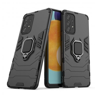 Robusten ovitek "Impact X Ring" za Samsung Galaxy A73 5G - črn