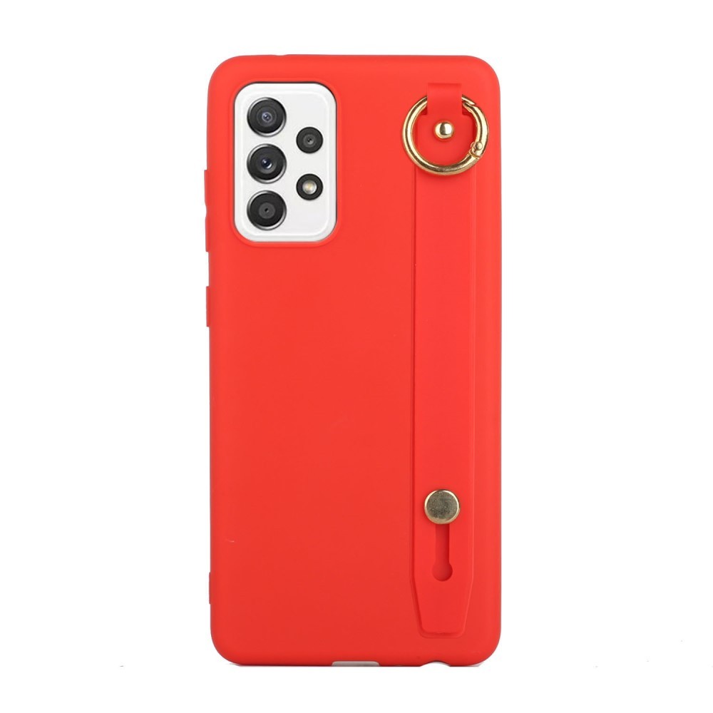 TPU gel ovitek "Handstrap" za Samsung Galaxy A73 5G - rdeč