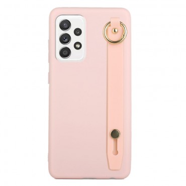 TPU gel ovitek "Handstrap" za Samsung Galaxy A73 5G - roza