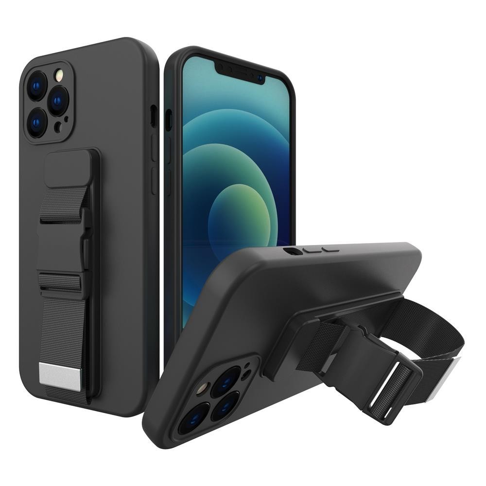 TPU gel ovitek "Buckle Up" za iPhone SE 2022 / iPhone SE 2020 / iPhone 8 / iPhone 7 - črn
