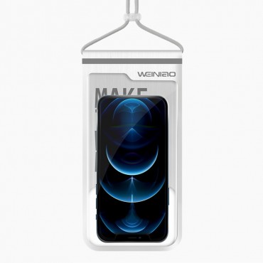 Vodoodporen etui za telefon "Sea Guardian" s štiri-plastnim tesnenjem in najvišjim standardom vodoodpornosti IPX8 do globine 3 m - srebrn Vodoodporen etui za telefon "Sea Guardian" s štiri-plastnim tesnenjem in najvišjim standardom vodoodpornosti IPX8 do globine 3 m - srebrn