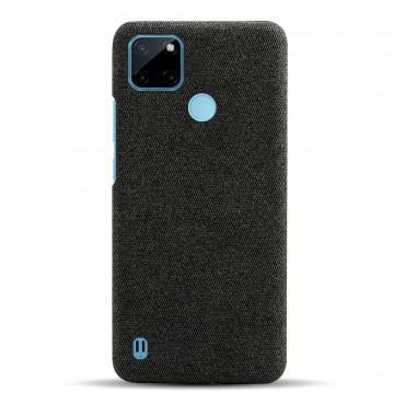 Hibriden ovitek "Cloth Hardcase" za Realme C21Y / C25Y - črn
