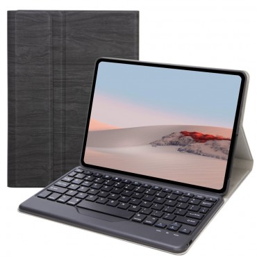 Pisarniški etui z Bluetooth tipkovnico za Microsoft Surface Go 2 / Surface Go 3 iz umetnega usnja - črn
