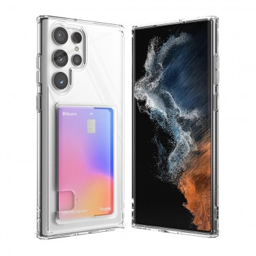 Ovitek Ringke "Fusion Card" za Samsung Galaxy S22 Ultra - clear
