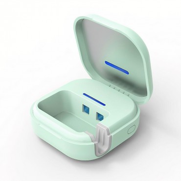 UV sterilizator in stojalo za zobne ščetke "Brilliance" - uniči do 99,9% mikrobov na zobni ščetki - zelen