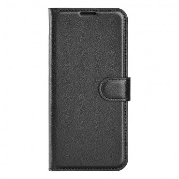 Etui "Litchi" za Realme 9 / 9 Pro Plus - črn