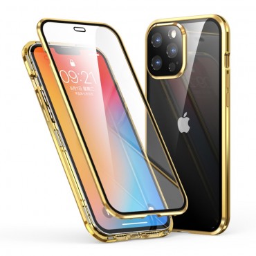 Magnetni Full-body ovitek "Stronghold" za iPhone 13 Pro - zlate barve