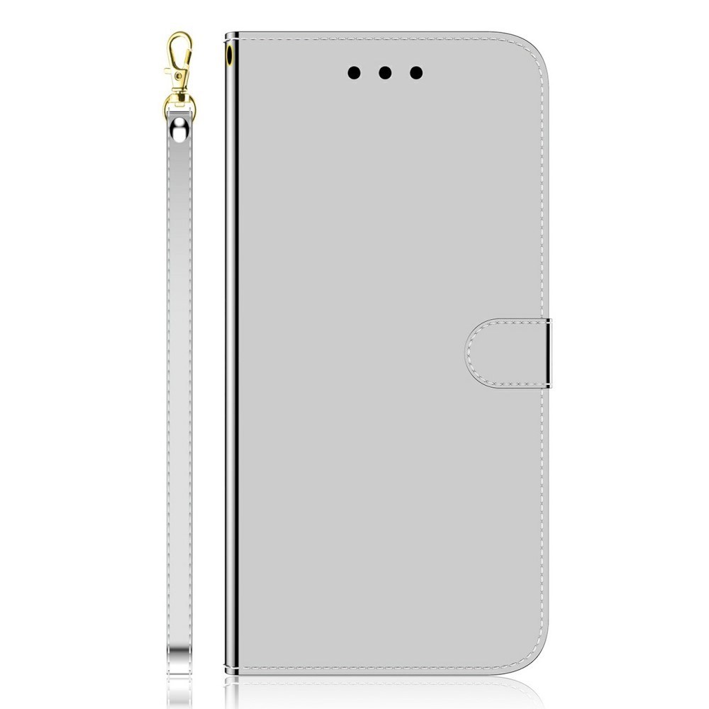 Modni etui "Mirror Wallet" za Nokia 1.4 - srebrn