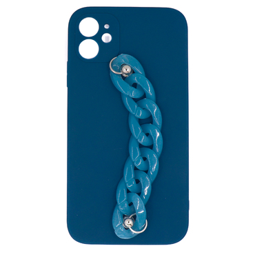 Silikonski ovitek za iPhone 12 / iPhone 12 Pro "Blue" z zapestnico za prenašanje