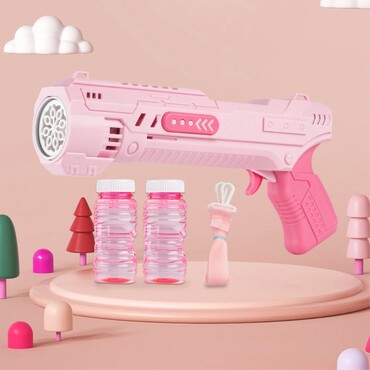 Pištola za milne mehurčke "Bubble Beam" z zvočnimi in LED učinki - roza
