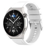 Silikonski pas za Huawei Watch GT2 Pro -  s srebrno zaponko - bel