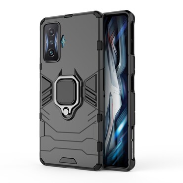 Robusten ovitek "Impact X Ring" za Xiaomi Poco F4 GT - črn