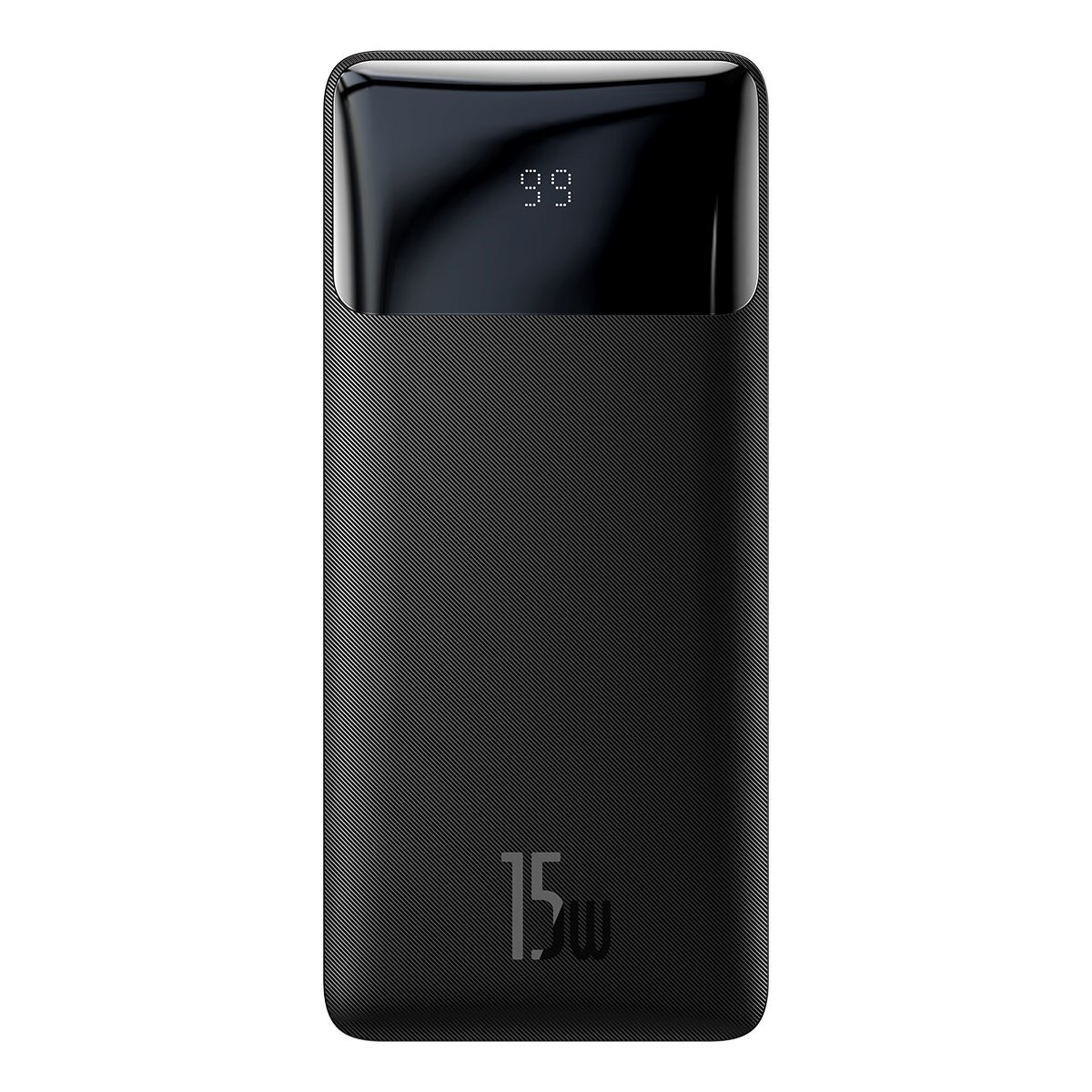 Power bank Baseus "Bipow 15W" z dvema USB in enim USB-C izhodom - 20000 mAh - črn