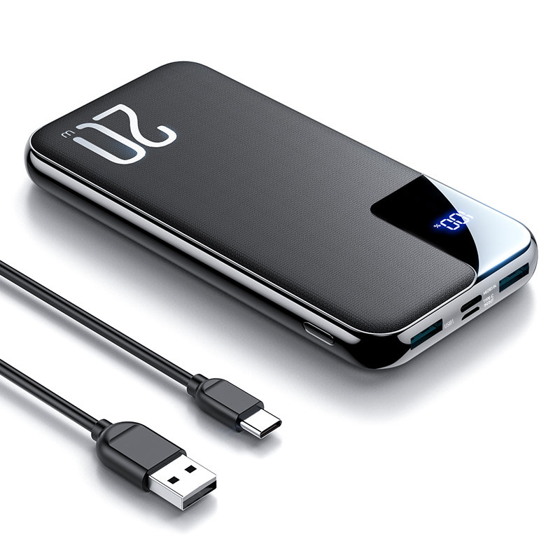 Power bank Joyroom "Starchi" - prenosna baterija z enim USB-C in dvema USB izhodoma ter standardi hitrega polnjenja QC/PD 20W - 20000 mAh - črn