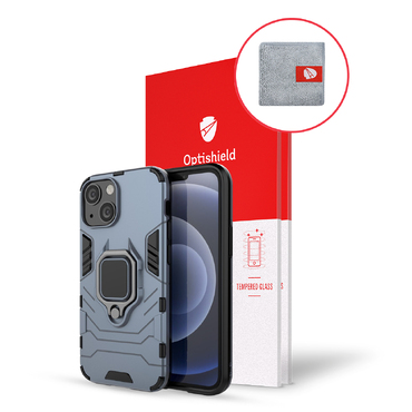 Zero Impact 4-delni paket z ovitkom, dvema stekloma in čistilno krpico - moder