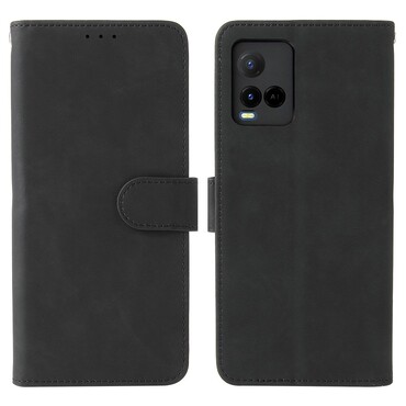 Etui "Litchi Wallet" za Vivo Y33s - črn