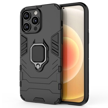 Robusten ovitek "Impact X Ring" za iPhone 14 Pro Max - črn