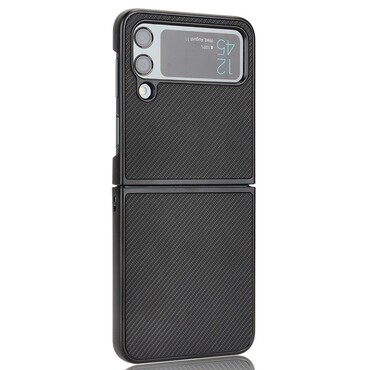 Trden ovitek "Carbon" za Samsung Galaxy Z Flip4 - črn