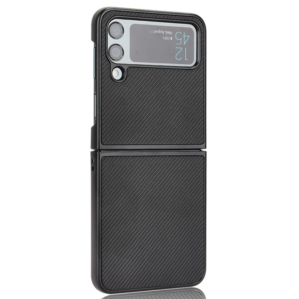 Trden ovitek "Carbon" za Samsung Galaxy Z Flip4 - črn