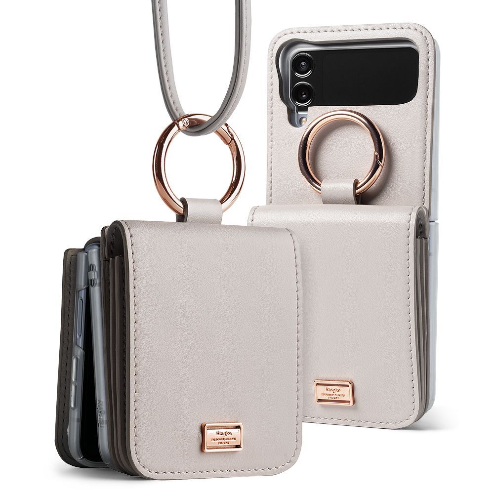 Etui Ringke "Signature Card Pocket" za Samsung Galaxy Z Flip4 - dove gray