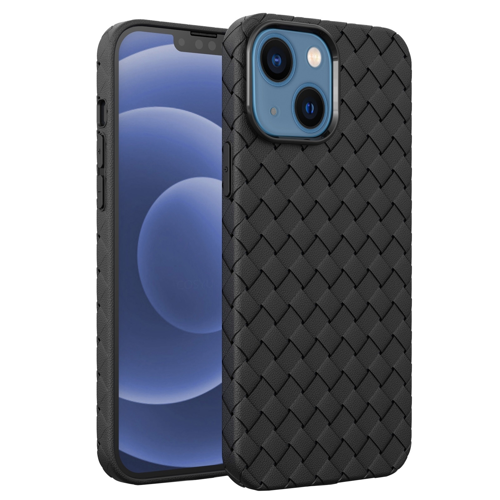 TPU gel ovitek "Woven Template" za iPhone 14 Plus - črn