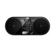 Brezžična QI polnilna postaja Baseus "Digital LED Dual" 20W z FOD zaščito za vse QI podprte mobilne naprave - črna