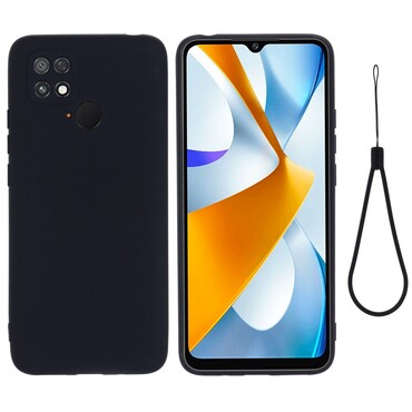 Silikonski ovitek za Xiaomi Poco C40 - črn
