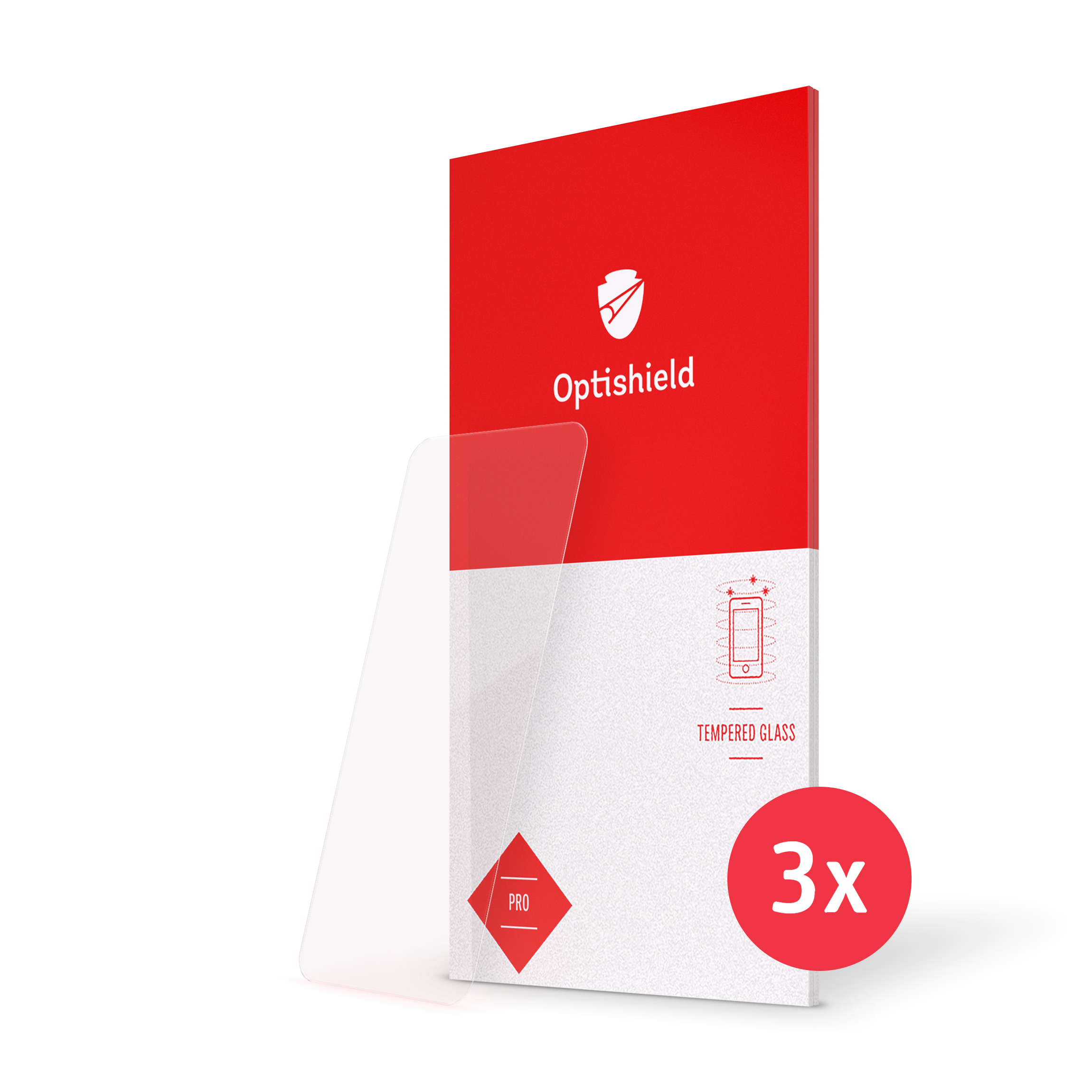 3-Pack premium zaščitnih stekel Optishield Pro za Xiaomi 12 Lite