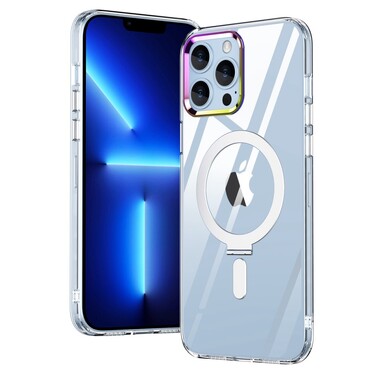 Hibridni ovitek "MagCase" z magnetom in stojalom za brezžično polnjenje MagSafe za iPhone 13 Pro Max - prozoren Hibridni ovitek "MagCase" z magnetom in stojalom za brezžično polnjenje MagSafe za iPhone 13 Pro Max - prozoren