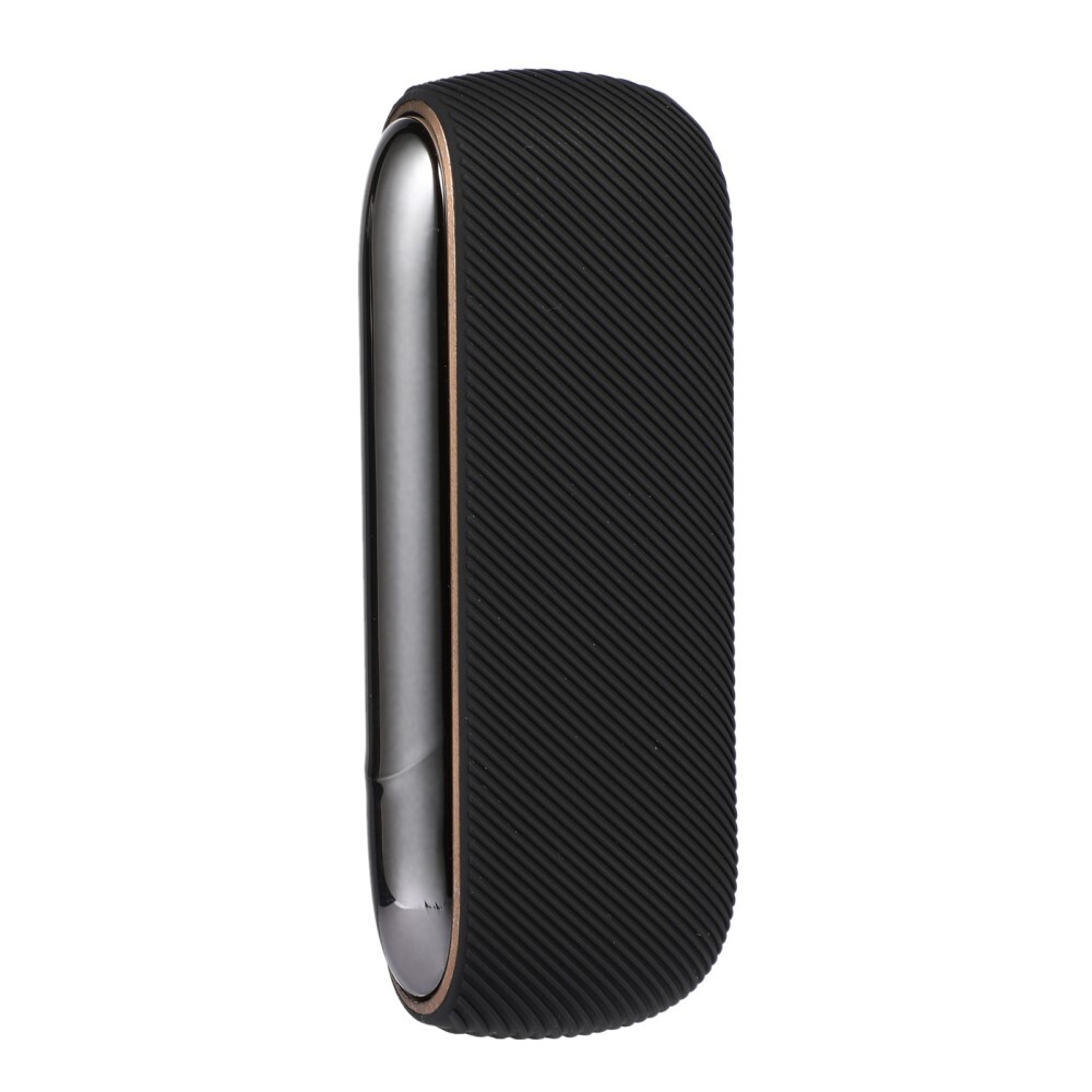 Silikonski ovitek "Twill Texture" za IQOS 3 / 3 Duo elektronske cigarete - črn