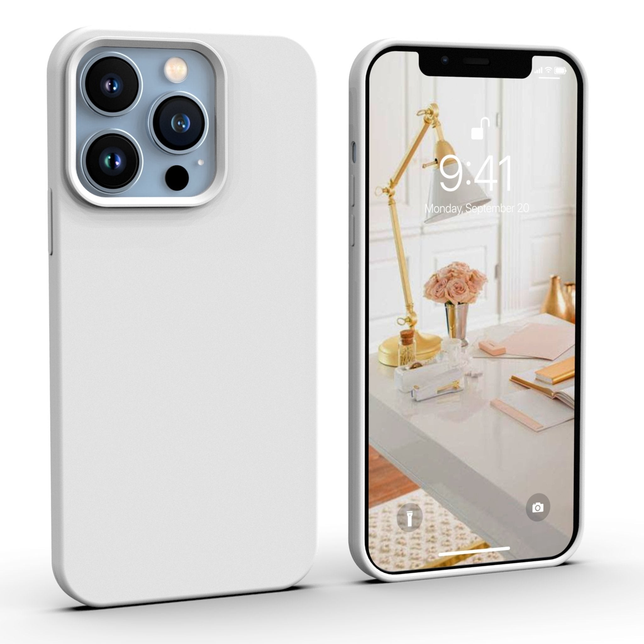Silikonski ovitek "Opticase Pastel" by Optishield© za iPhone 12 / iPhone 12 Pro - white