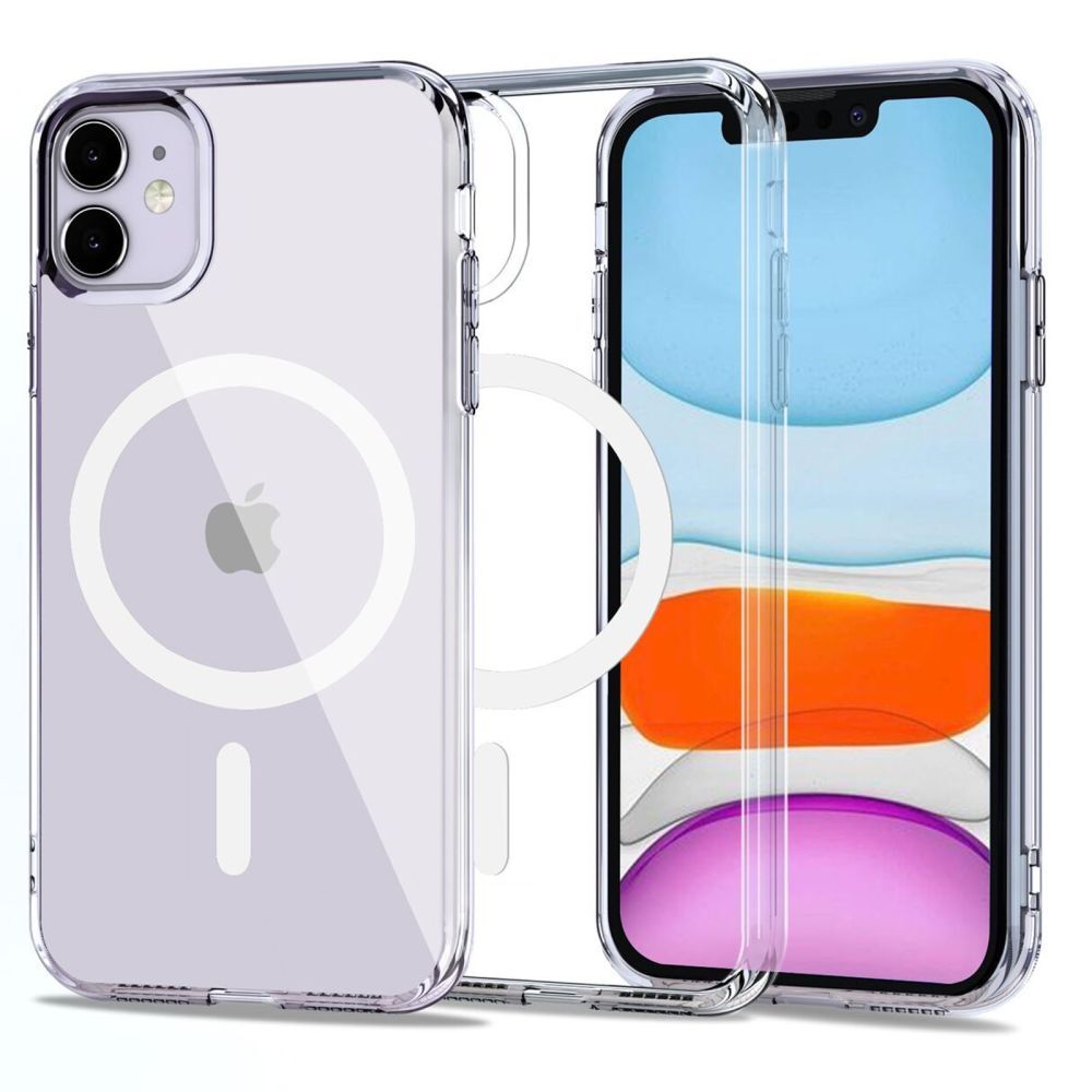 Hibridni ovitek Tech-Protect "Magmat MagSafe" za iPhone 11 - prozoren