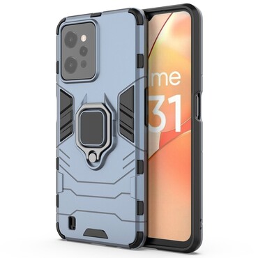 Robusten ovitek "Impact X Ring" za Realme C31 - moder