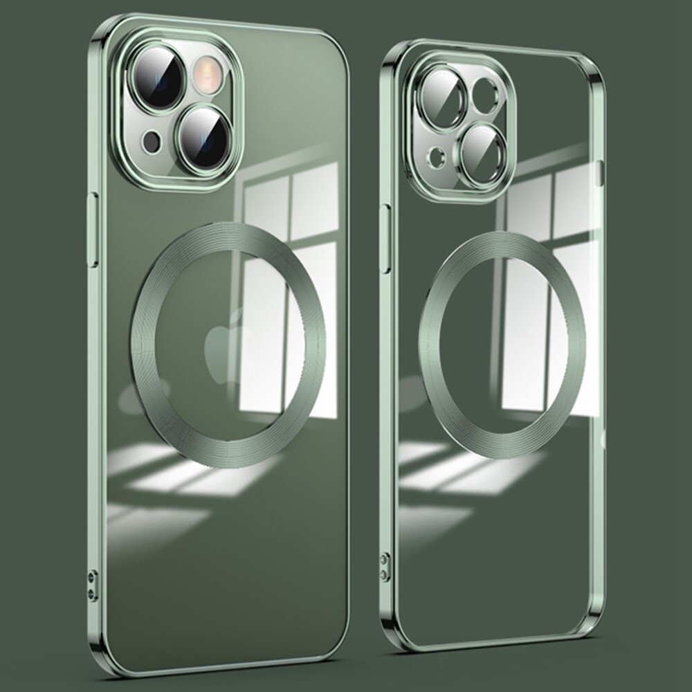 Hibridni ovitek "MagProtect" z zaščito zadnje kamere in magnetom MagSafe za iPhone 14 - green