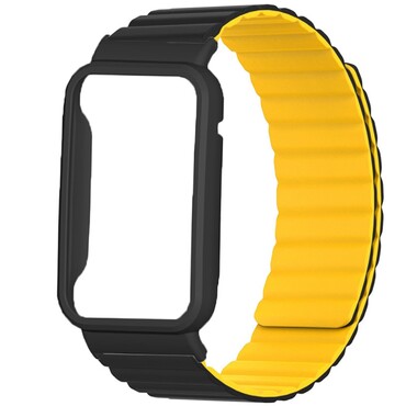 Magnetni pas z ovitkom za uro Xiaomi Mi Band 7 Pro - yellow black