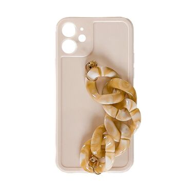 Silikonski ovitek za iPhone 12 "Vanilla" z zapestnico za prenašanje