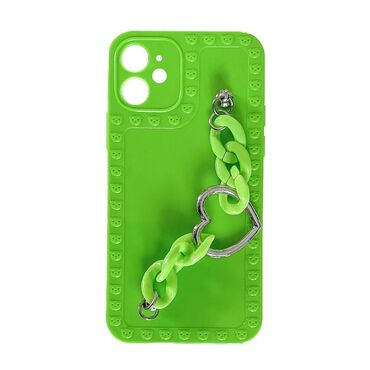 Silikonski ovitek za iPhone 12 "Neon Tart" z zapestnico za prenašanje