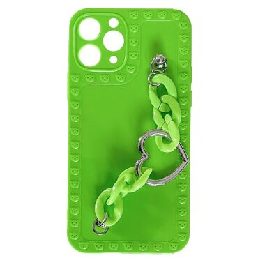 Silikonski ovitek za iPhone 11 Pro Max "Neon Tart" z zapestnico za prenašanje