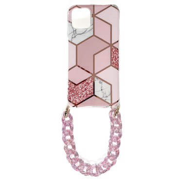 Silikonski ovitek za iPhone 12 Pro Max "Marshmallow Pink" z zapestnico za prenašanje Silikonski ovitek za iPhone 12 Pro Max "Marshmallow Pink" z zapestnico za prenašanje