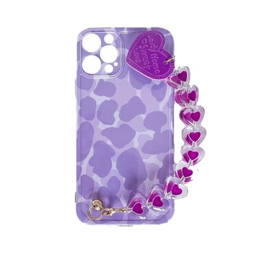 Silikonski ovitek za iPhone 12 Pro Max "Purple Heart" z zapestnico za prenašanje Silikonski ovitek za iPhone 12 Pro Max "Purple Heart" z zapestnico za prenašanje