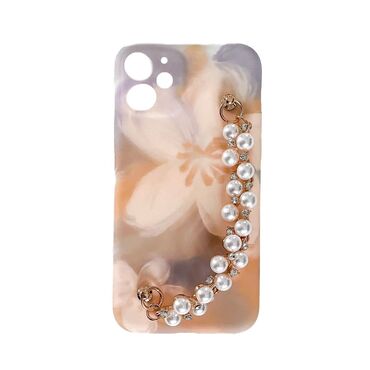 Silikonski ovitek za iPhone 12 "Caramel Pearl" z zapestnico za prenašanje