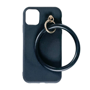 Silikonski ovitek za iPhone 11 "Black Hoop" z zapestnico za prenašanje