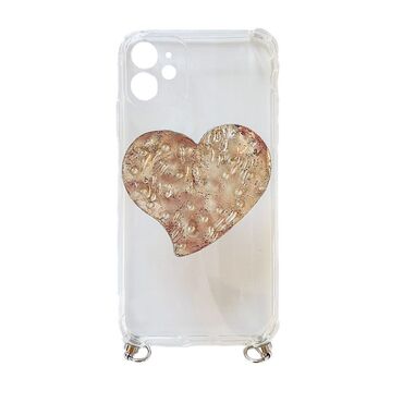 Silikonski ovitek za iPhone 12 "Sweet Pearl" z vrvico, dodatno zapestnico za prenašanje in s priročnim držalom