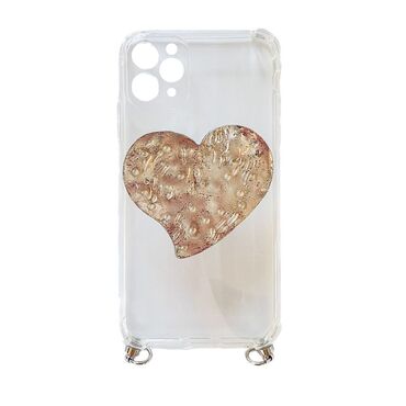 Silikonski ovitek za iPhone 11 Pro "Sweet Pearl" z vrvico, dodatno zapestnico za prenašanje in s priročnim držalom