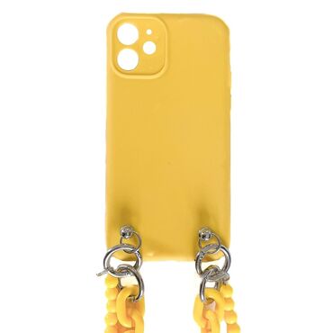 Silikonski ovitek za iPhone 11 "Canary" z zapestnico za prenašanje - yellow