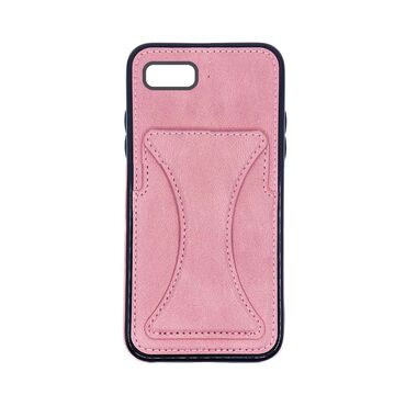 Trden TPU ovitek "Layered" za iPhone SE 2020 / iPhone 8 / iPhone 7 iz umetnega usnja - pink