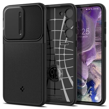 Ovitek Spigen "Optik Armor" za Samsung Galaxy S23 - črn