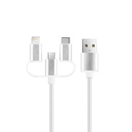 3 v 1 polnilni in podatkovni kabel "Setit" z Lightnting, USB-C in Micro USB nastavkom 2.4A - 1.2m
